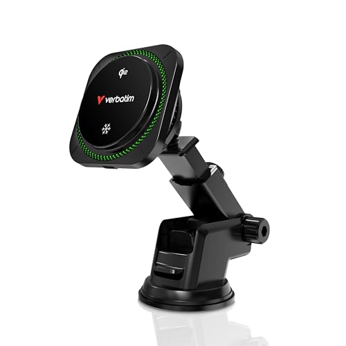 Verbatim Charge 'n’ Drive Qi2 Magnetic Wireless Car Charger – RGB Lighting - style: Qi2 Magnetic Wireless – RGB Lighting