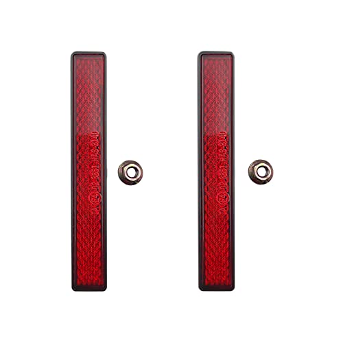 Screw-Mount Slim Rectangular Reflectors – High-Visibility Reflector for Motorcycles, Cars, Trucks, Trailers (Red, 2-Pack) - color: 01.Red – Screw-Mount | 4.03x0.6x0.29 inch, style: Slim Rectangular