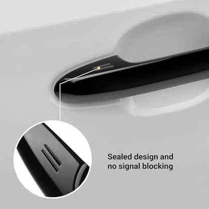Car Door Handle Cover Protector Compatible with Toyota 2019-2025 RAV4 & 2020-2025 Highlander Hybrid (Include HEV) Accessories Glossy Black ABS Material - color: RAV4/Highlander