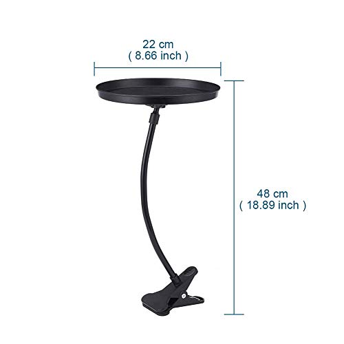JSCARLIFE Car Food Tray Holder, Adjustable Car Snack Tray 360-degree Swivel Dining Table Clip Type Storage Tray