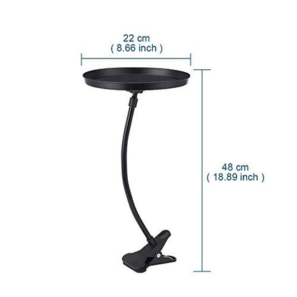 JSCARLIFE Car Food Tray Holder, Adjustable Car Snack Tray 360-degree Swivel Dining Table Clip Type Storage Tray