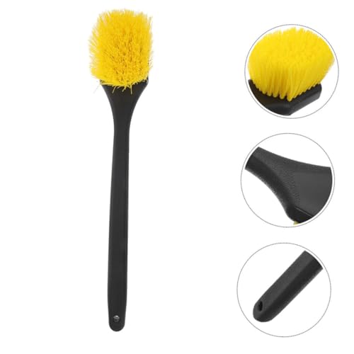 2pc Long Handle Wheel Cleaning Brush Set for Car Detailing Tire Brush Hard Bristles for Rim and Tire Scrub