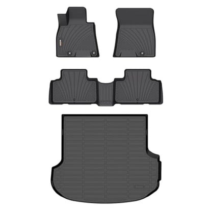Binmotor-Floor Mats & Cargo Liner Custom for Genesis GV80 5-Seater 2021-2026, 1st & 2nd Row & Cargo Mat Full Set, Heavy Duty Car Floor Liners for Genesis GV80 Accessories - style: 10) Car Mats for Genesis GV80 (2021-2026) full set