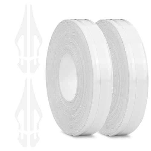 2 Rolls of Car Pinstripe Tape, Silver Pinstripe Body Sticker, Vinyl Thin Car Stripe Pinstripe Tape, for Motorcycle, Car, Racing DIY Body Sticker Tape (White) - color: White