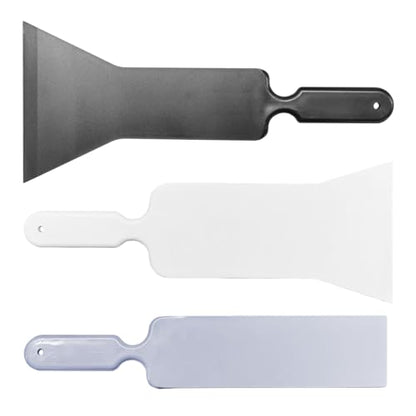 3PCS Car Bulldozer Squeegee, Long Handle Flat Glass Window Film Tint Tools, Scrubber Paddle Squeegee for Car Front Rear Windows Windshield Cleaning, Vinyl Wrap, Snow Frost Ice Removal
