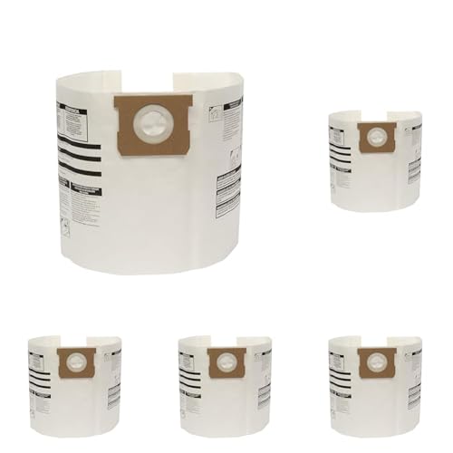 Shop-Vac 9066133 Disposable Filter Bags, Fits 5-8 Gallon Vacs, For Dry Pick-Up Only, White Paper, (3-Count) (Pack of 5) - size: 5-8-Gallon (Pack of 5)