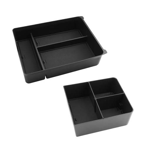 LUWU 2026 Passport Center Console Organizer Compatible with 2026 Passport & 2023-2026 Pilot Accessories Glove Box Armrest Console Organizer Divider Storage Box Armrest Insert Tray 2-Pack (Black) - color: 2026 Passport & 2023-2026 Pilot Organizer Set 2PCS