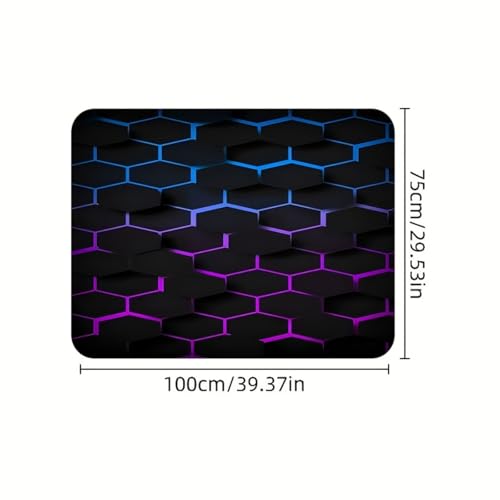 Universal Car Trunk Mat 29" x 39", Blue-Purple Geometry All Weather Trunk Protection Cargo Liner,Durable Cargo Mat Rear Trunk Liner, Stylish Vehicle Interior Accessories Suitable for Most Car Models - color: Blue-Purple Geometry