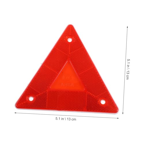 Alipis 10pcs Plastic Car Reflectors Triangle Warning Signs Vehicle Rear Marker Boards Truck Reflective Safety Triangles for Roadside Emergency