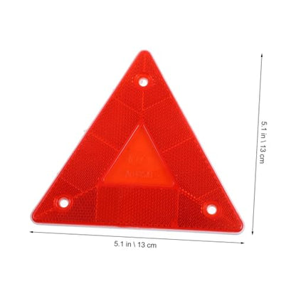 Alipis 10pcs Plastic Car Reflectors Triangle Warning Signs Vehicle Rear Marker Boards Truck Reflective Safety Triangles for Roadside Emergency