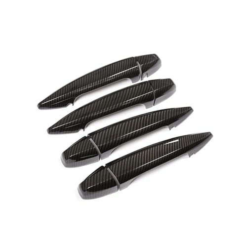 Car Carbon Fiber Texture Exterior Door Handle Cover Compatible with BMW X1 F48 2016 2017 X5 X6 F15 F16 2014-2017 ABS Protective Trim(Carbon Texture) - color: Carbon texture