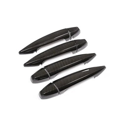 Car Carbon Fiber Texture Exterior Door Handle Cover Compatible with BMW X1 F48 2016 2017 X5 X6 F15 F16 2014-2017 ABS Protective Trim(Carbon Texture) - color: Carbon texture