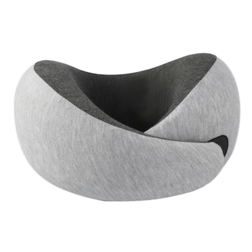 Travel Neck Pillow Airplane, Memory Foam Travel Pillows for Comfort on Sleeper Hold Compact and Ergonomic Design for Traveling Car Rides Home Road Trip Essentials for Adults and Kids (Grey) - color: Grey