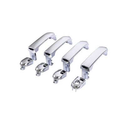 Chrome 1 Lot 4 Doors Exterior Handle Door Outer Handle Compatible with Nissan Versa 2007 2008 2009 2010 2011 2012 - color: Chrome