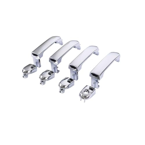 Chrome 1 Lot 4 Doors Exterior Handle Door Outer Handle Compatible with Nissan Versa 2007 2008 2009 2010 2011 2012 - color: Chrome
