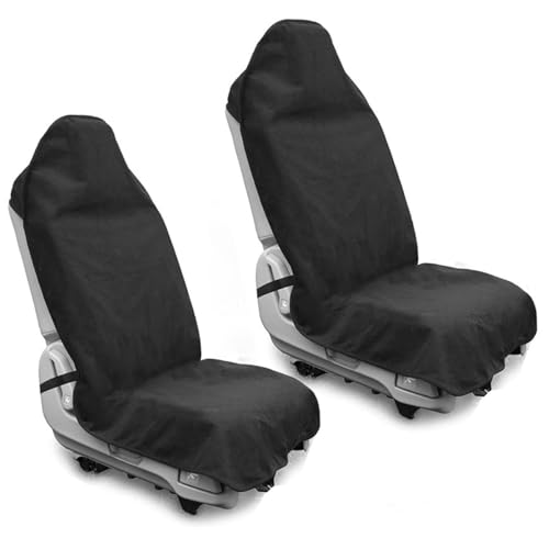 Waterproof Sweating Car Seat Cover for Post Gym Workout, Running, Swimming, Beach and Hiking, Universal Fit Non-Slip Bucket Seat Protector for Cars SUV Trucks, Machine Washable (2pcs Black) - color: 2pcs Black