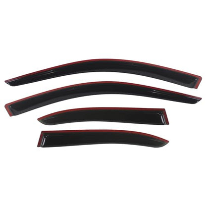 Window Visors Compatible with 1999-2005 Volkswagen Jetta, Dark Smoke Car Rain Sun Window Shade Guard Visor Smoke by IKON MOTORSPORTS, 2000 2001 2002 2003 2004