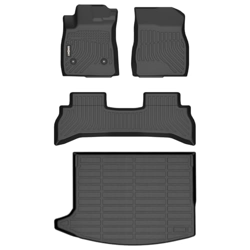 GINOWY-Floor Mats & Cargo Liner for Buick Encore GX FWD 2020-2025 2026 TPE All Weather Encore GX 2024 Car Floor Mats Non-Slip Trunk Mat Floor Liners Accessories Black - style: 2) for Buick Encore GX FWD 2020-2026 Full Set