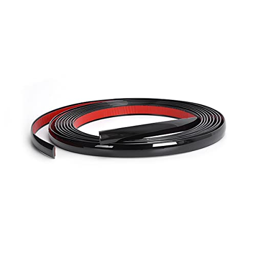 Car Interior Trim Strips, 16.5ft/5M Chrome Strips for Cars, Side Body Chrome Trim Strip, Automotive Chrome Trim Molding for Car, Truck, RV, Door Window Scratch-Proof (18mm, Black) - color: Black, size: 18 mm
