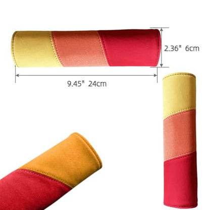 2Pcs Suede Universal Car Seat Belt Pads Cover Compatible with Toyota TRD Camry RAV4 Corolla Tacoma Interior Accessories (T)