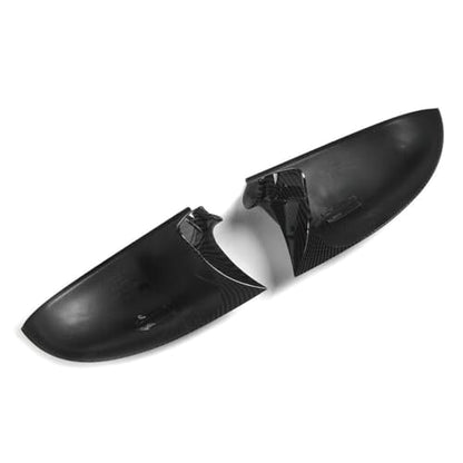 Pair Carbon Fiber Black Side Wing Mirror Cover Caps For VW Golf GTI Jetta MK5 2003-2009 Left&Right Side, Rearview Mirror Cover Decoration Trim