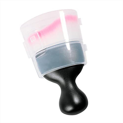 AOCISKA Car Interior Detailing Brush,Soft Bristle Cleaning Brush Car Detailing Brush Dusting Brush,Car Interior Cleaning Tool,Auto Detail Brush Car Dash Duster Brush (Black&Pink with Cap) - color: Black&pink With Cap