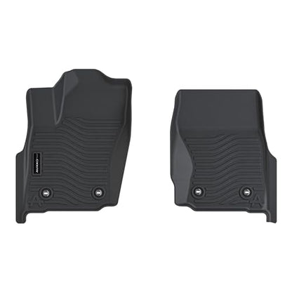 Auxko All Weather Floor Mats Fit for Toyota Tacoma 2026 2025 2024 Double & Access Cab XtraCab Front Row (Only for Automatic Include Hybrid and Gas) TPE Tacoma Accessory Odorless Anti-Slip Black - size: tacoma XtraCab|2024-2026|floor mats