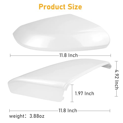 Moonlinks Compatible with 2016-2021 Honda Civic Side Mirror Cover Replacement Passenger Side,Platinum White Pearl for 10th Gen Civic,2019-2022 Insight,RH Sideview Mirror Cap Trim(1PC) - size: 10th-Right White