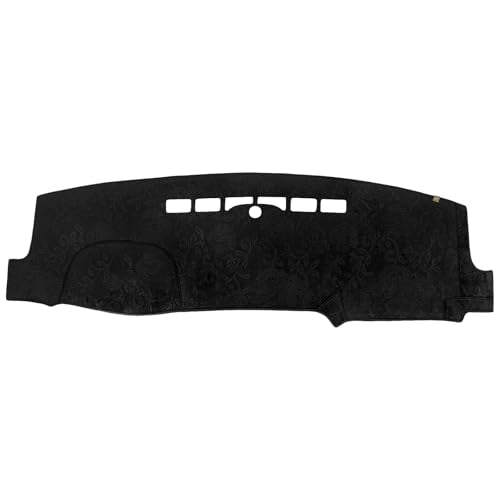 Dashboard Cover Dash Mat Fit for 2018-2014 Chevy Silverado 1500 / G-MC Sierra 1500,2500 HD (W/o HUD),Car Dash Board Mat Anti-Glare Carpet,Non-Slip Pad Sunshield Protector (Flannel) - color: Black Embossed, size: Fit 14-18 Silverado