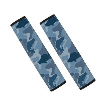 Fishing Camo Car Seat Belt Pad Cover Soft Universal Car Seat Belt Pads Cover Anti-Slip Shoulder Strap Protect Interior Automotive for Most Vehicle, SUV, Truck, Cars - color: Fishing Camo