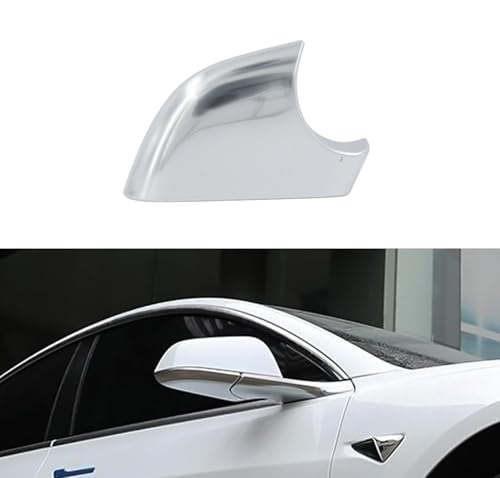 fit For Tesla Model 3 Front Wing Mirror Cover Holder Lower Tray 2017-2025，chrome matte Right Passenger Side Mirror Bottom Cover Replacement for Tesla Model 3 Wing Repair(right） - size: Model 3 Rihgt Side Chrome