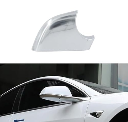 fit For Tesla Model 3 Front Wing Mirror Cover Holder Lower Tray 2017-2025，chrome matte Right Passenger Side Mirror Bottom Cover Replacement for Tesla Model 3 Wing Repair(right） - size: Model 3 Rihgt Side Chrome