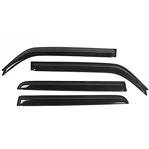 Window Visor Deflector Compatible with 2008-2015 Scion Xb, Slim Tinted Acrylic Resistant Shield Cover Wind Sun Rain Guard by IKON MOTORSPORTS, 2009 2010 2011 2012 2013 2014