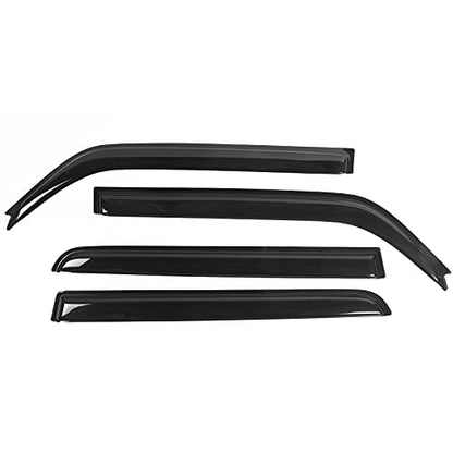 Window Visor Deflector Compatible with 2008-2015 Scion Xb, Slim Tinted Acrylic Resistant Shield Cover Wind Sun Rain Guard by IKON MOTORSPORTS, 2009 2010 2011 2012 2013 2014
