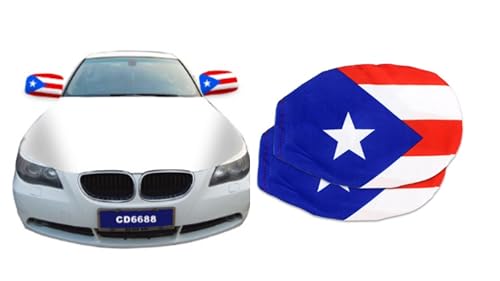 Country Flag Side View Mirror Cover, Auto Rearview Protection, Universal Size for Cars, 2 Sets (Puerto Rico) - color: Puerto Rico