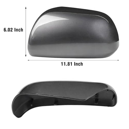 Moonlinks Compatible with 2012 2013 2014 2015 2016 2017 2018 2019 2020 Toyota Sienna Left Driver Side Mirror Cover Replacement, Gray Left Side Clip-on Mirror Cap Replaces for 87945-08021-B1 - color: Left Gray