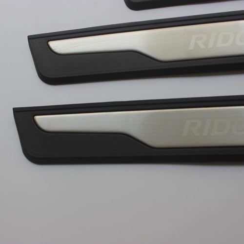 Fashion Style Door Sill Scuff Plate Guard Sills Protector Trim Compatible with Honda Ridgeline 2017-2022
