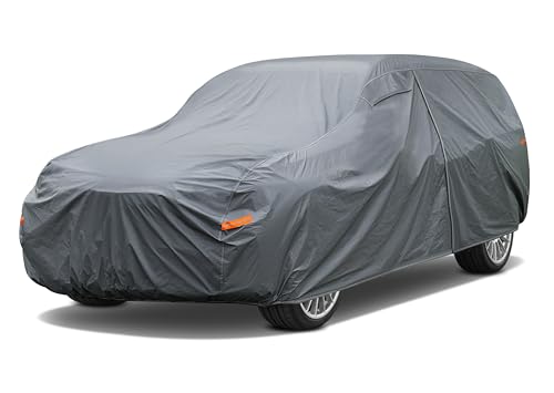 GUNHYI Multi-Layer Large SUV Car Cover Waterproof All Weather Heavy Duty, Universal Fit Cadillac Escalade ESV, Chevrolet Chevy Suburban, Ford Expedition Max, GMC Suburban, Lincoln Navigator LWB etc. - color: 2 SUV Car Cover, size: 2 Fit SUV Jeep Length 21