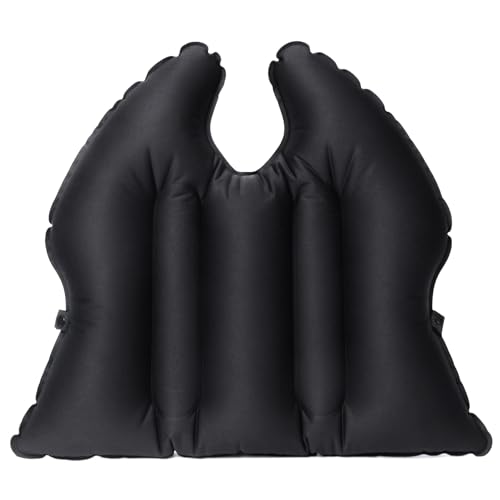 Inflatable Seat Cushion, Lumbar Support Pillow for Office Chair, Portable Outdoor Camping air Cushion,Car Lumbar Support, Lightweight, Waterproof, Essential for Home, Office and Travel, Black - size: 1 PACK