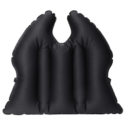 Inflatable Seat Cushion, Lumbar Support Pillow for Office Chair, Portable Outdoor Camping air Cushion,Car Lumbar Support, Lightweight, Waterproof, Essential for Home, Office and Travel, Black - size: 1 PACK