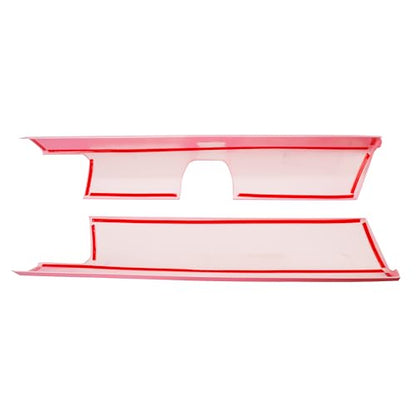 Barong for Tesla Cybertruck Accessoriess Interior Stickers Car Central Control Dashboard Panel Cover Trim Frame Decal Pink 2 Pieces - color: Central Control Dashboard Panel Cover 2pcs