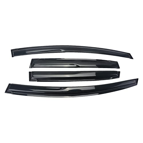 Window Visor with 2009-2014 Honda FIT 4 Door Rain Guards Outside Mount Sun Rain Wind Guards Window Visors for Cars, Vent Deflector 4 pcs 94129 - size: 2009-2014 Honda FIT