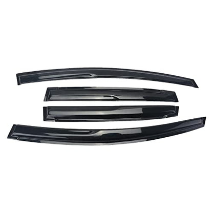 Window Visor with 2009-2014 Honda FIT 4 Door Rain Guards Outside Mount Sun Rain Wind Guards Window Visors for Cars, Vent Deflector 4 pcs 94129 - size: 2009-2014 Honda FIT