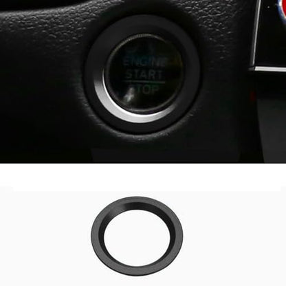 4pcs Aluminum Interior Console Trim Compatible with Honda CRV CR-V 2017 2018 2019 2020 2021 AC Air Conditioning Knob Start Stop Button Navigation Volume Knob Cover Trim (4Pcs Black) - color: Black