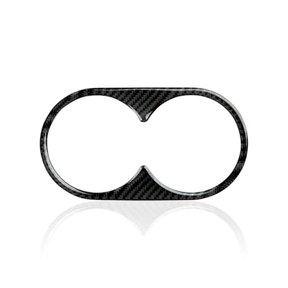Car Carbon Fiber Cup Holder Sticker Decal Cover Interior Trim for Chevrolet Silverado/GMC Sierra 1500 2500HD 3500HD 2014-2018 Accessories - color: Cup Holder