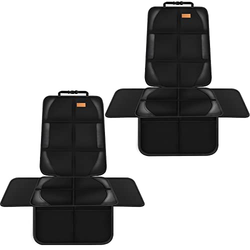 Bacgnyer Car Seat Protector, 2 Pack of Seat Protectors, Thickest Padded 600D Fabric Padding, Waterproof, Durable, Anti Slip Backing, Child Seat Protection, Suitable for Babies, Toddlers, Children - color: 2 Protector