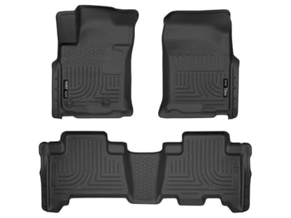 Husky Liners Weatherbeater Floor Mats | Fits 2010-2012 Toyota 4Runner, 2010-2013 Lexus GX460 | Front & 2nd Row, 3-pc Black - 98571 - style: 2010 - 2012 4Runner, 2010 - 2013 GX360 - Front & 2nd Row