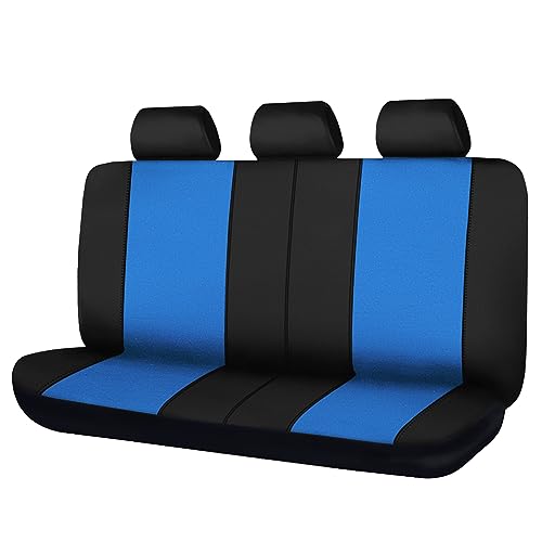 Flying Banner Rear Bench car seat Covers car seat Protectors Split 40/60 50/50 60/40 (Black & Blue, Value) - color: Black & Blue, size: Value