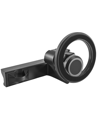Magnetic Dashboard Phone Mount Fits for Rivian R1T Gen 1 & R1S 2022-2025, Driver Side No-Drill Anchored Mount with 17mm Ball, Built-In Sunglasses Hook, Compatible with MagSafe & Universal Mounts