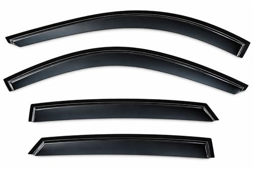 2021-2026 Tape-on Rain Guards for Hyundai Elantra Side Window Deflector Visors SE SEL Sport N Line Limited Hybrid Durable Tinted Vent Shade 2022 2023 2024 2025 - size: For Hyundai Elantra 2021-2026